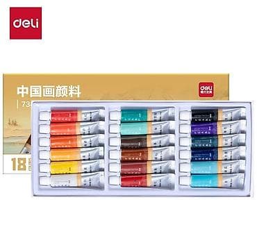 Набор красок для живописи Deli — 18 цветов, тубы по 5 мл. - Формула — 2
