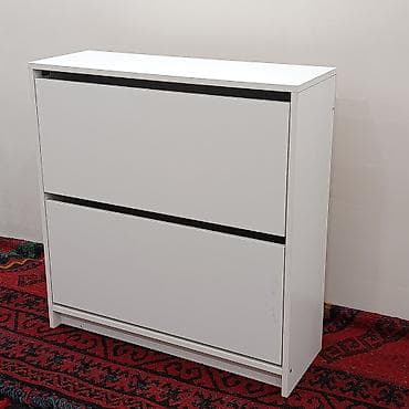 Тумба и подставка для обуви, Новый, МДФ, цвет - Белый