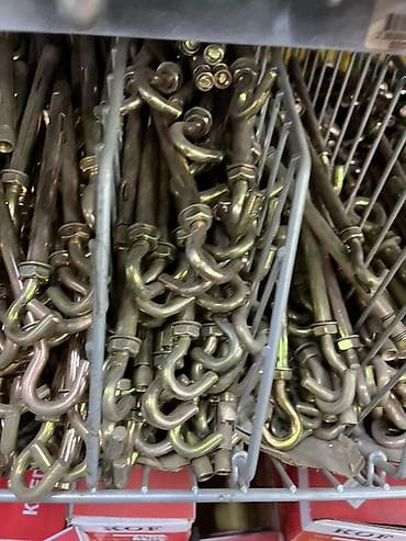 Крюковые анкеры металлические - Тип: распорные анкеры с крюком