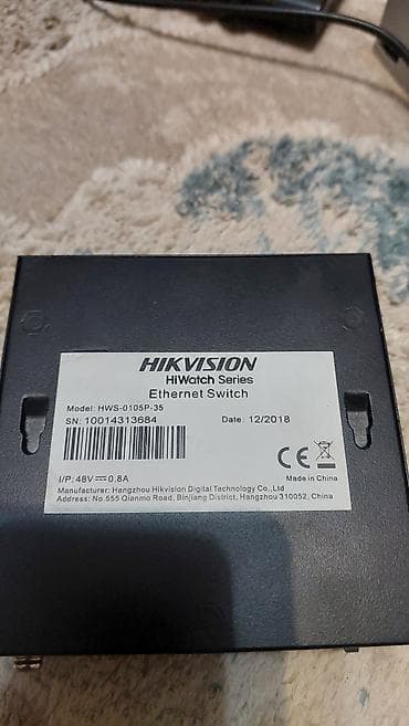 Фото жана видеокамералар: Hikvision HiWatch Series HWS-0105P-35 — неуправляемый PoE-коммутатор — 2