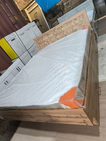 Двуспальная кровать, Новый, С матрасом, длина - 2000 см