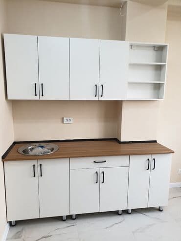 ламинированные столешницы для кухни цена: Ашкана гарнитуру, Жаңы, түсү - Ак, ДСП, Акысыз жеткирүү — 2