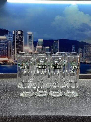 ош саат: Набор фирменных бокалов «Сибирская Корона» и «Клинское» в отличном — 2