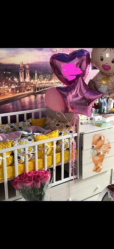 продаю детскую кроватку: Манеж-кровать, Б/у, С комодом, МДФ — 4