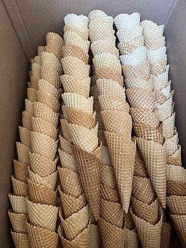 Вафельные рожки для мороженого Высота 15-16 см Диаметр 5 см