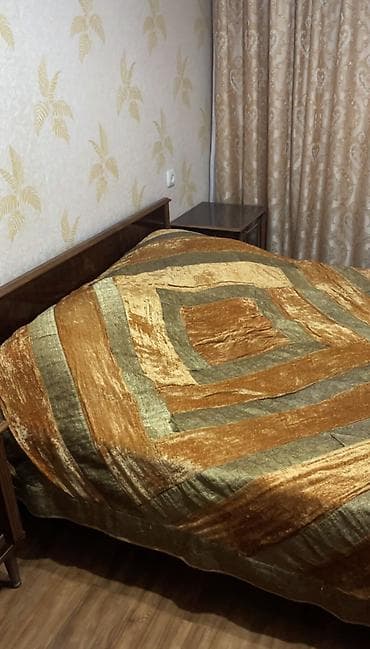 зеркела: Уктоочу бөлмө гарнитуру, Колдонулган, Эки кишилик керебет, Жыгач, Өзү алып кетүү, түсү - Күрөң — 1