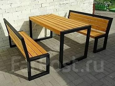 dinner table: Мебель в стиле лофт: столы, лавки, стулья и барные стулья на — 5