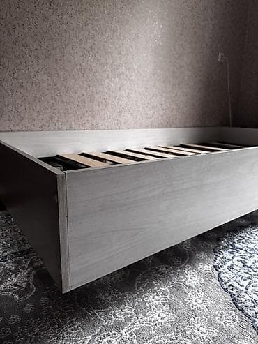 Односпальная кровать, С матрасом, длина - 200 см