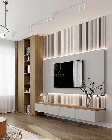 Тумбы и подставки для телевизора: Тумба и подставка для телевизора, Напольная, ЛДСП, цвет - Белый — 4