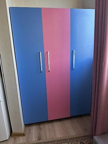 гардеробы: Детская гарнитура, Для девочки, ДСП, цвет - Синий — 2