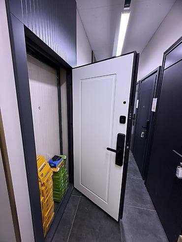 hi tech: Двери для домов и квартир, Металлическая, Одностворчатая, Левосторонняя, цвет - Серый — 3