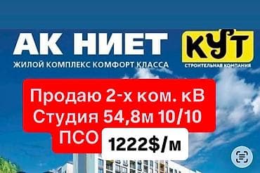 2 комнаты, 54 м², Технопарк Элитка, 10 этаж, ПСО (под самоотделку)