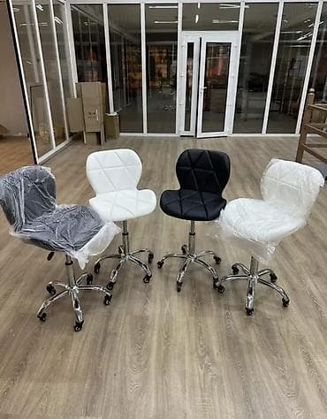 Офис креслолору: Офис креслолор, Жаңы, Дөңгөлөктүү, түсү - Ак, Экокожа, Өзү алып кетүү, Акылуу жеткирүү — 5