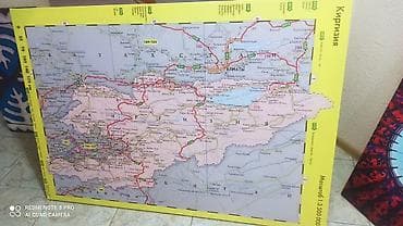 рисунки про кыргызстан: Автомобильная карта Кыргызстана масштабом 1:2 000 000. На карте — 2