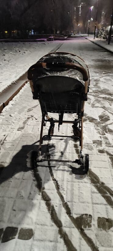 детские коляски для мальчиков: Коляска, цвет - Серый, Б/у — 4