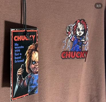 коричневый: Футболка унисекс с принтом Chucky - Цвет: коричневый - Крой — 3