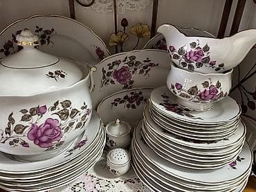 dinner table: Столовый сервиз «Роза» Коростень на 6 персон — 8