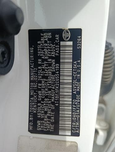 вложений: Toyota Camry: 2013 г., 2.5 л, Автомат, Бензин, Седан — 7