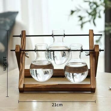 фляги купить: Декоративные колбы • Деревянная подставка • 3 стеклянные колбочки • — 2