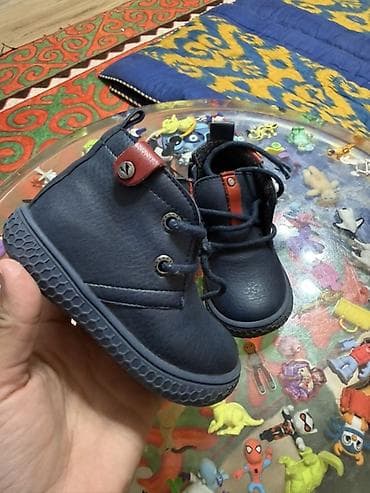 синие детские туфли: Комплект, цвет - Черный — 8