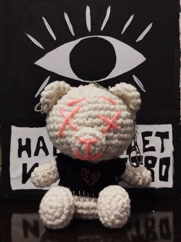 кубинская цепь: Брелок, Текстиль, Новый, Унисекс, цвет - Белый — 1