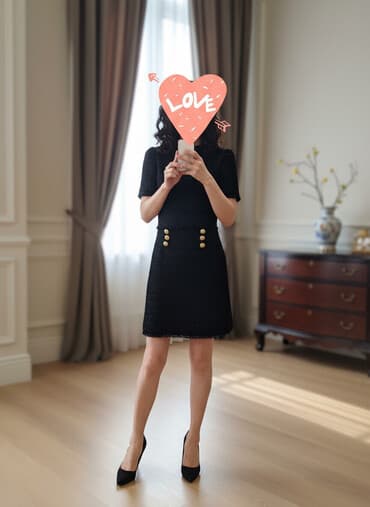 трикотажные платья для полных: Шикарное твидовое платье новое, размер s, брала за 6500 отдам за — 1