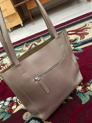 мужские рюкзак: Стильная женская сумка-шоппер из гладкой эко-кожи в универсальном — 1