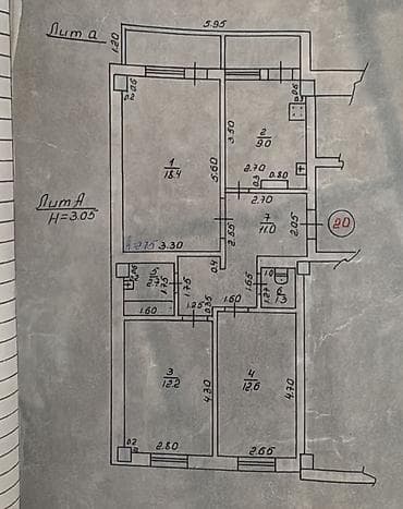 3 комнаты, 67 м², Индивидуалка, Юг-2 мкр Индивидуалка, 8 этаж, Евроремонт — 7