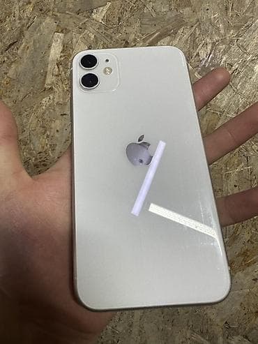 Техника и электроника: IPhone 11, Б/у, 64 ГБ, Белый, Зарядное устройство, 86 % — 2