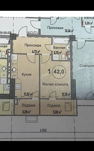 Квартиры: 1 комната, 42 м², Элитка, 4 этаж, Евроремонт — 5