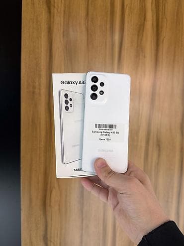 msata ssd: Samsung Galaxy A33 5G, Б/у, 128 ГБ, цвет - Белый, 2 SIM — 1