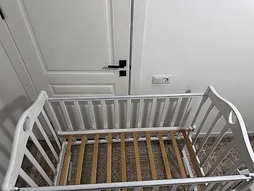 Детская мебель: Манеж-кровать, Б/у, С комодом, МДФ — 3