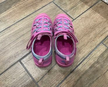 прозрачные туфли: Розовые сандали Skechers р.31 с регулируемой застежкой на липучке — 3