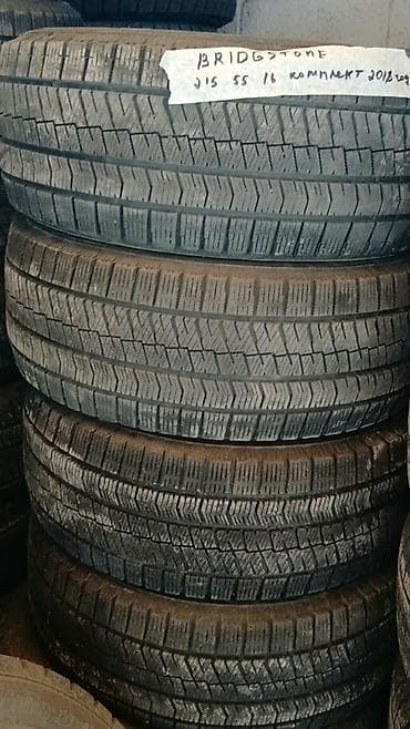 Шины 215 / 55 / R 16, Зима, Б/у, Комплект, Легковые, Япония, Bridgestone