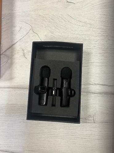 Студийные микрофоны: Беспроводная петличная система (двойной комплект) - Два — 1