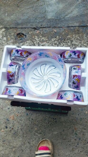 набор посуды на 6 персон: Новая посуда!!! набор на 6 персональный ещё 2 набора стеклянные — 2