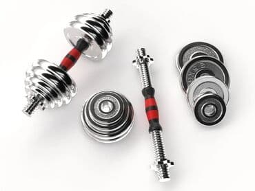 гантели наборные хромированные: Набор состоит из двух гантелей общим весом 30 кг. Каждая гантеля 15кг — 1