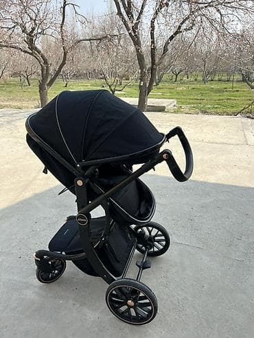 детские вещи с: Коляска, Другой бренд, цвет - Черный, Б/у, Самовывоз, Платная доставка — 8