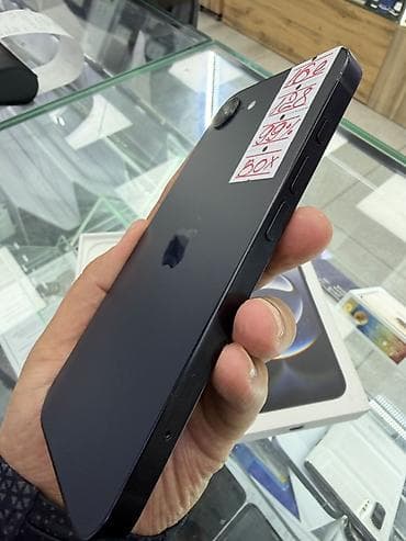 iphone osh: IPhone 16e, Б/у, 128 ГБ, Черный, Коробка, 99 % — 5