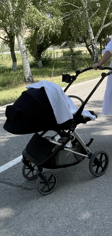 коляска прогулочная купить: Коляска, цвет - Черный, Б/у — 2