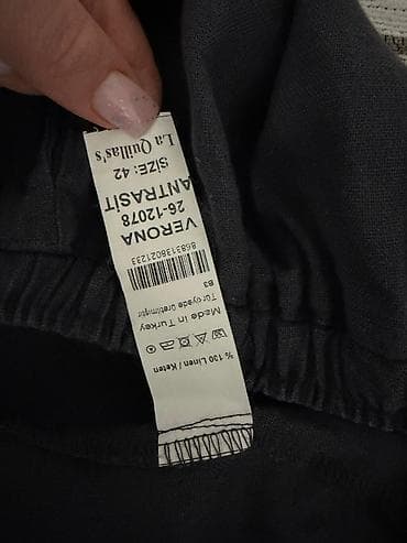 широкие летние штаны мужские: Брюки Широкие, Лето, Лен, Новый, XL — 3