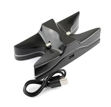 dualshock 2: Зарядная станция, зарядное устройство для 2х геймпадов (UFO Blue LED — 3