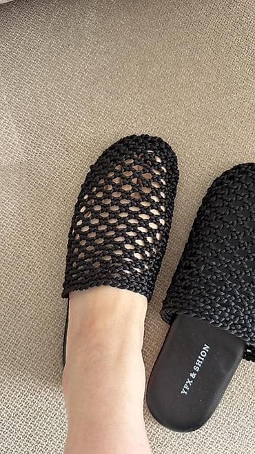 летние тапочки: Сабо, 39, Новый, цвет - Черный — 2