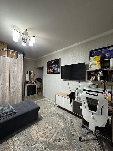 1 комн квартира бишкек: 1 комната, 42 м², 105 серия, 9 этаж — 3