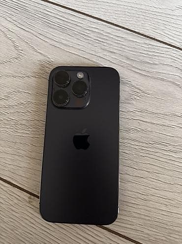 IPhone 14 Pro, Б/у, 128 ГБ, Deep Purple, Защитное стекло, Чехол, Коробка, 84 % — 2
