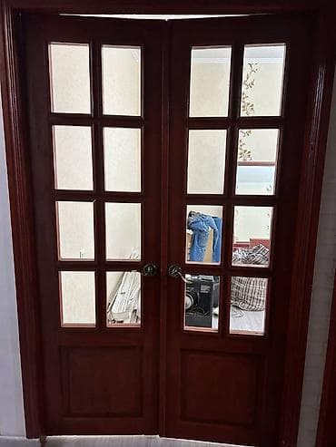 Межкомнатная дверь, Б/у, Со стеклом