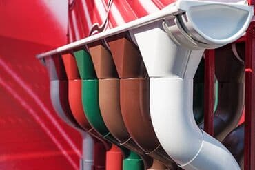 СЛИВ
ЖЕЛОБ 
ТАРНО
ТРУБА
ВОРОНКА
КОЛЕНО
ОТВОТ
ХОМУТ