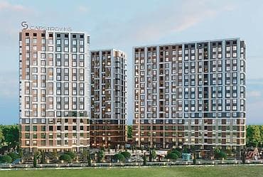 Квартиры: 1 комната, 53 м², Пишпек Элитка, 12 этаж, ПСО (под самоотделку) — 3