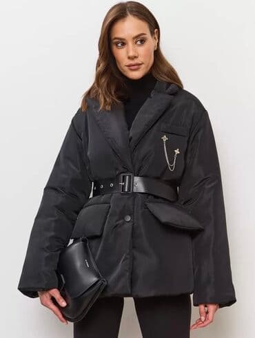 спортивные пуховики: Пуховик, Кыска модель, Made in KG, Оверсайз, S, M, L — 8