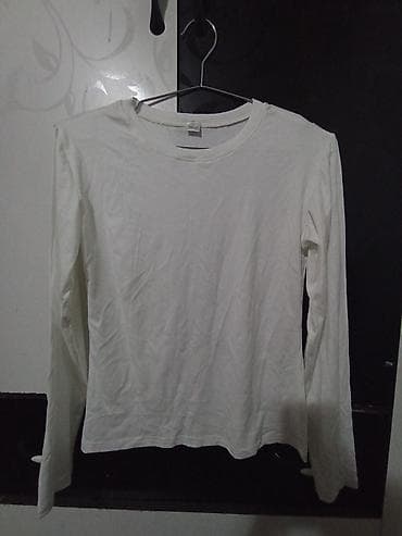 Лонгслив, цвет - Белый, Made in KG, M — 1